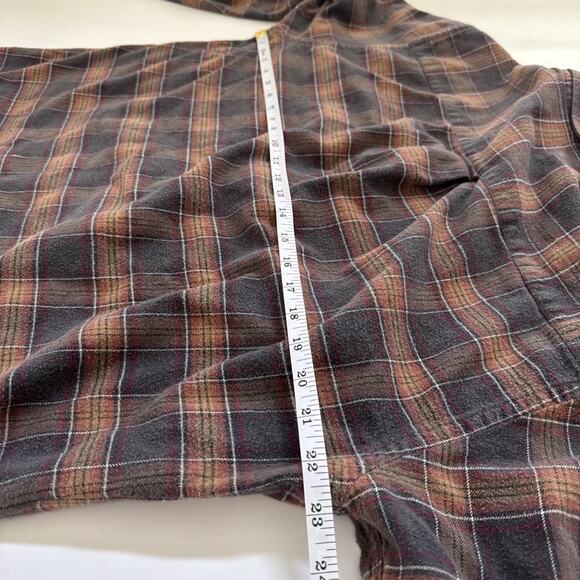 Vintage Nordstrom Flannel Shirt Button Down Shirt 100% Cotton Medium - Picture 8 of 10